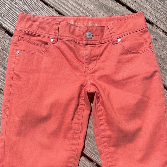 American Rag Coral Tangerine Skinny Ankle Jeans Sz. 4 27” - Picture 3 of 9